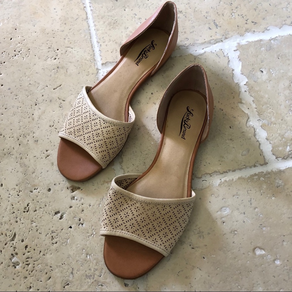 NEW Lucky Brand Crochet Slip On Sandals